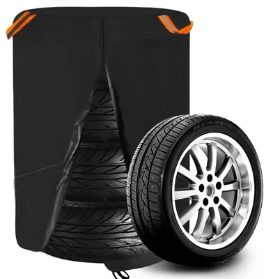 Immagine prodotto di Solidchoice - Coperture robuste in tessuto 420D per pneumatici di auto, impermeabili e resistenti alla polvere, ideali per proteggere 4 pneumatici