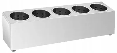 Produktbild von Besteckbehälter Edelstahl 5 Fächer 63x15x18 cm
