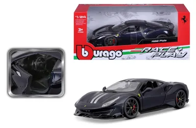 Image de Bburago 18-26026B - 1:24 Race & Play Ferrari 488 Pista bleue - Voiture miniature