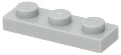 Imagen del producto de 10 placas LEGO de 1 x 3 (3623) - Gris claro