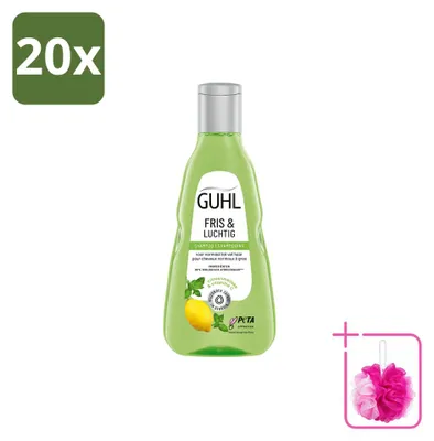 Image de 20 flacons de shampooing Guhl Fris & Luchtig (volume : 250 ml) - Lot économique - 20 pièces