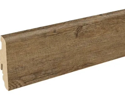 Produktbild von SKANDOR Sockelleiste MDF FU60L foliert Rustic Oak 2400 x 58 x 19 mm