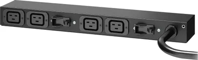 Produktbild von APC AP6032A, Standard, 0U/1U, Einphasig, Horizontal/Vertikal, Schwarz, 4 AC-Ausgänge