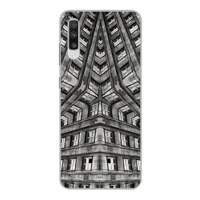 Produktbild von MuchoWow® Handyhülle Schutzhülle Hülle für Samsung Galaxy A70 Kunst - Schwarz - Weiß - Psychedelisch Silikon Softcase Handy Hülle - Schutzhaube
