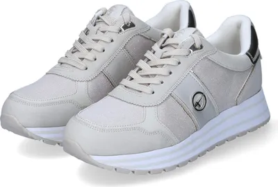 Produktbild von Tamaris Low Sneaker/ sportliche Halbschuhe/ Schnürschuhe Beige Textil-Synthetik-Mix Größe: 38