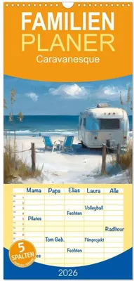 Produktbild von Familienplaner 2026 - Caravanesque mit 5 Spalten (Wandkalender, 21 x 45 cm) CALVENDO