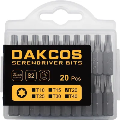 Productafbeelding van Torx-bits T20, S2 staal, 25 mm, 20 stuks