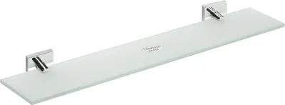 Productafbeelding van Sapho X-SQUARE glazen plank, 600x55x130 mm, melkglas, chroom