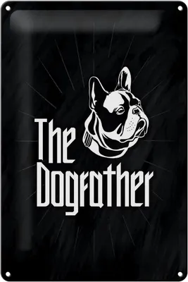 Produktbild von Blechschild Tiere Hund Dog The Dogfather 20x30cm