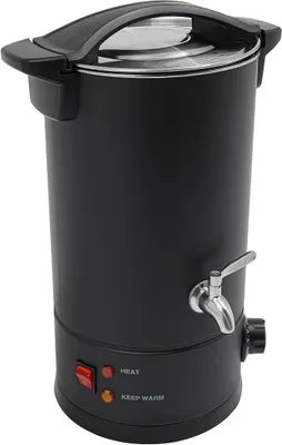 Productafbeelding van Waskoker voor kaarsen, 8L/10L/12L/15L, wassmelttank met droogkookbeveiliging, elektrische wassmelttank, roestvrijstalen wassmelter voor kaarsen, 30-110°C (10L)