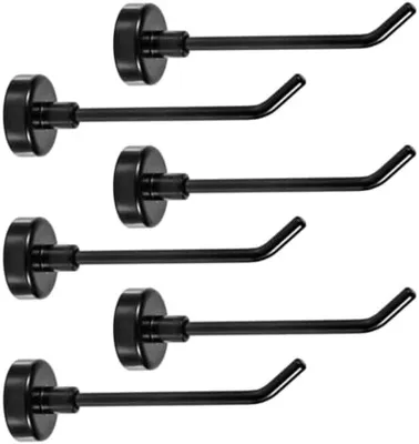 Produktbild von PromoHome® Starke Magnetische Haken Set - 6 Stück Schwarze Magnethaken für Küche und Garage