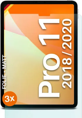 Produktbild von moex® 3x Schutzfolie kompatibel mit iPad Pro 11" (1. & 2. Gen.) - Displayschutzfolie Anti Reflex Folie, Matt