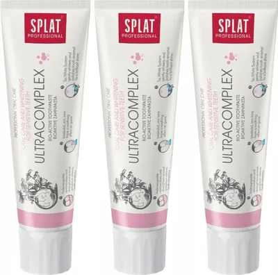 Produktbild von Splat | Zahnpasta - Zahnpasta Bio Active - 3X100Ml - Kamille - Sanfte Aufhellung - Empfindliche Zähne
