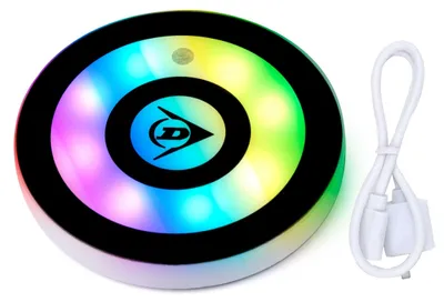 Produktbild von Fahrzeuglicht für Getränkehalter, LED-Leuchte, 7 Farben in 2 Funktionen, gewählte Farbe oder Farbwechsel, Akku wiederaufladbar, mit USB-C-Ladekabel