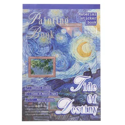 Produktbild von Simno® Vintage-Stickerbuch, 50 Blatt, für Bullet Journal und Scrapbook – Tide of Destiny