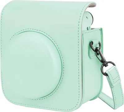 Produktbild von Sofortbildkamera Tasche für Fujifilm Instax Mini 12 Kamera Hülle aus Kunstleder Kamera Case Schutztasche mit Verstellbarem Schultergurt, Grün