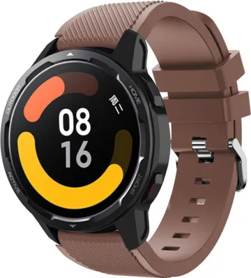 Produktbild von Strap-it Xiaomi Watch S1 Silikonarmband (Kaffeebraun)