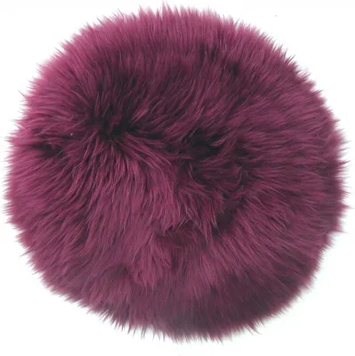 Produktbild von Heitmann Felle Sitzauflage aus Lammfell rund, Ø ca. 45 cm, Farbe: Mauve 406MV