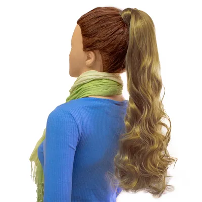 Obrázek produktu pro hair2heart Prodloužení copánku Prodloužení copánku vlnitý - špinavě blond 60cm 100g
