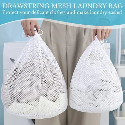2 Stück - Langlebiges Polyester - Mesh-Wäschebeutel