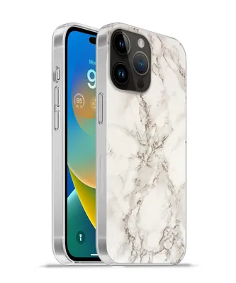 Produktbild von MuchoWow® Handyhülle Schutzhülle Hülle für Apple iPhone 14 Pro Max Marmor - Grau - Weiß Silikon Softcase Handy Hülle - Hardcover