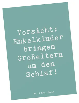 Produktbild von Mr. & Mrs. Panda Postkarte Spruch Enkelkinder - Meeresbrise - Geschenk, Ansichtskarten, Herausforderung, Ansichtskarte, Postkarten, Familienleben, Großeltern, Verwandte