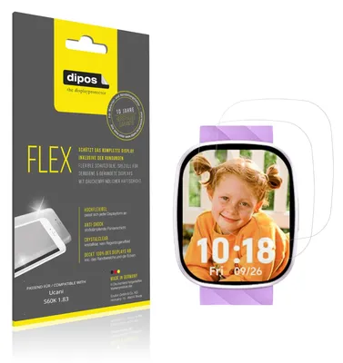 Produktbild von 2x Schutzfolie für Ucani S60K 1.83 Folie, 100% Displayabdeckung, dipos Flex