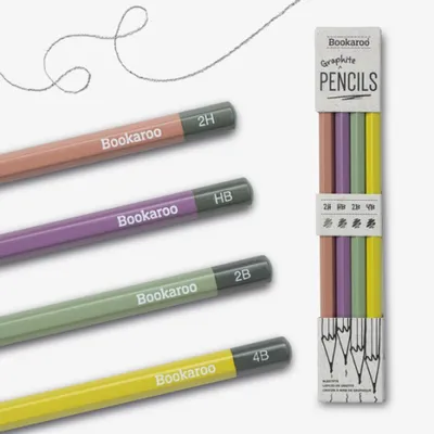 Immagine prodotto di Ołówki grafitowe Bookaroo Pastelowy, zestaw 4 sztuki