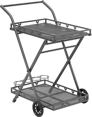 Produktbild von greemotion Servierwagen Toulouse auf Rollen Metall grau outdoor  [69x54x87 cm]