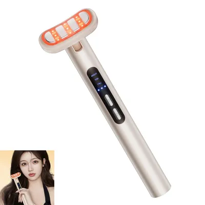 Produktbild von Augenmassagegerät, Mikrostrom Gesichtsgerät, Rotlichttherapie fürs Gesicht, 9-in-1-LED-Lichttherapiegerät für die Augenpflege zu Hause, EMS, Erwärmung