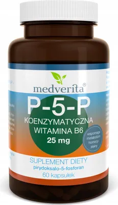 Produktbild von MEDVERITA P-5-P COENZYMATISCHES VITAMIN B6 25 mg 60 Kapseln