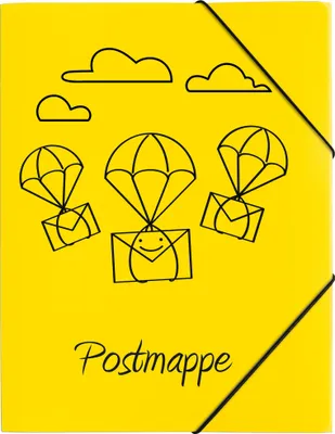 Produktbild von Postmappe A4 3 Klappen gelb Packung mit 12 Stück