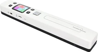 Obrázek produktu pro Dokumentový skener, rozlišení 300, 600, 1050 DPI, přenosný ruční skener, monochromatický/barevný, skener pro dokumenty, fotografie, časopisy (bílá barva)