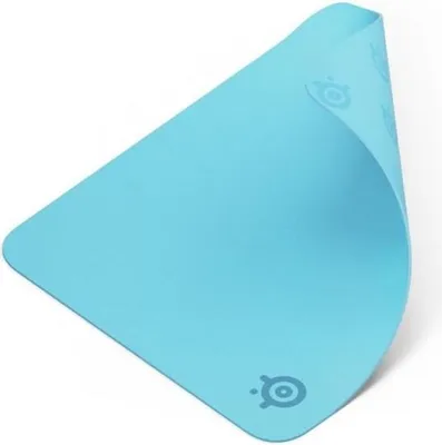 Image de Tapis de souris gaming SteelSeries QcK M, Cyan, 320 x 270 x 2 mm, Tissu micro-tissé