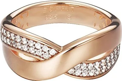 Produktbild von Esprit Damen Ring Silber Rosé Zirkonia Vibrant ESRG92443B1, Ringgröße:53 (16.8 mm Ø)
