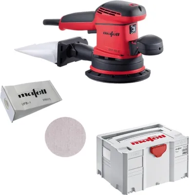 Produktbild von Mafell Exzenterschleifer EVA 150 E/3 + Schleifgitter 150mm 2x5 Uni-Filter-Beutel