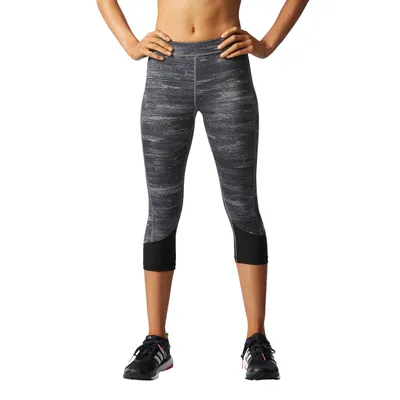 Produktbild von adidas TechFit Printet Heather Capri Damen Tight, Größe:XS