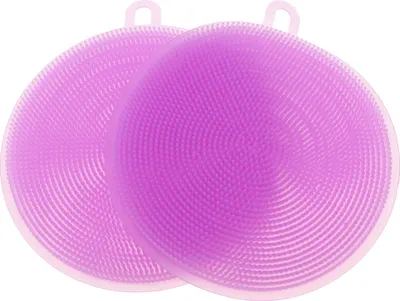 Produktbild von 2 Stück Silikonschwämme Farbe Lila