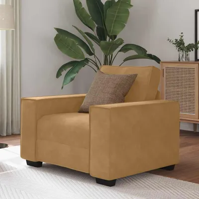 Produktbild von Möbel Sessel Braun 100x78x84 cm Samt - Klassische Sofas CC4175