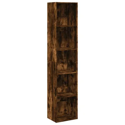 Image de vidaXL Bibliothèque chêne fumé 40x30x189 cm Bois composite