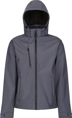 Immagine prodotto di Regatta Professional TRA701 | Venturer Giacca Softshell con cappuccio stampabile a 3 strati - Farbe: Seal Grey/Black - Größe: S