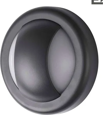 Produktbild von Edm Runde Led-wandleuchte 4000k 6w 250 Lumens Schwarz  Schwarz One Size