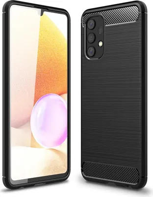 Produktbild von Hülle für Samsung Galaxy A32 4G Handyhülle Silikon Case Handy Cover Carbonfarben