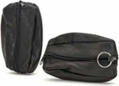 Produktbild von Schlüsseltaschen 2 Stück schwarz, Kleingeldtaschen mit 2 Reißverschlüsse