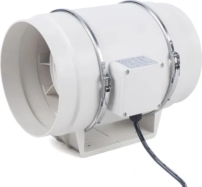 Produktbild von Rohrventilator - HF-200 Kanalventilator - 220 V / 50 Hz - 130 W - Luftleistung 900 m³/h - Geräuschpegel 43 dB - Drehzahl 2600 U/min - Hellgrau