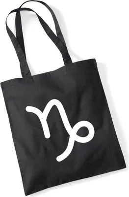 Produktbild von Huuraa Jutebeutel Steinbock Sternzeichen Zeichen 10 Liter Black Baumwolle Tasche Geschenkidee