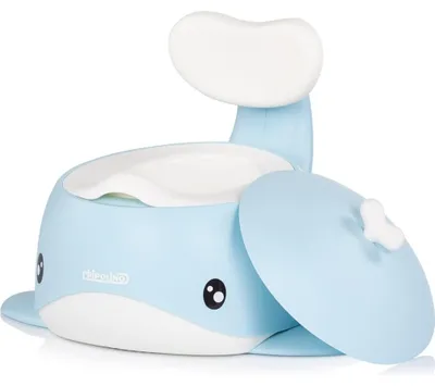 Image de Réservoir intérieur Chipolino, pot de toilette pour enfants, avec entraîneur de propreté, couvercle, dossier, 15 kg, bleu