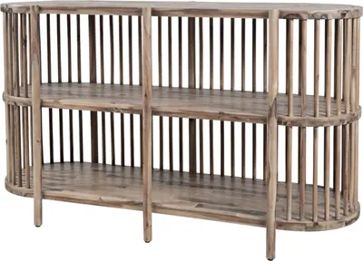Productafbeelding van FURNLUX Displayrek Avola, beige, 137 cm / Hoofdkleur: beige / Afmetingen: 137 x 81 x 46 cm