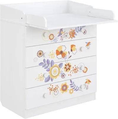 Produktbild von Famanu Babykommode mit 4 Schubladen - Wickeltisch und Wickelkommode für das Kinderzimmer