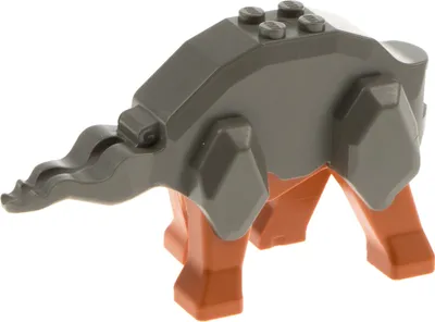 Produktbild von 1x Lego Tier Körper Dinosaurier Triceratops grau orange Tricera03 bb0905c01